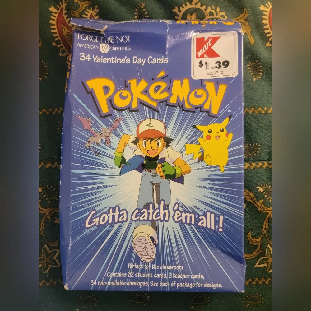 Vintage- 1990's Pokemon Valentine's Cards - Opened, 27/34 cards